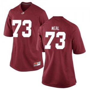 Women's Alabama Crimson Tide #73 Evan Neal Crimson Game NCAA College Football Jersey 2403HHYM2